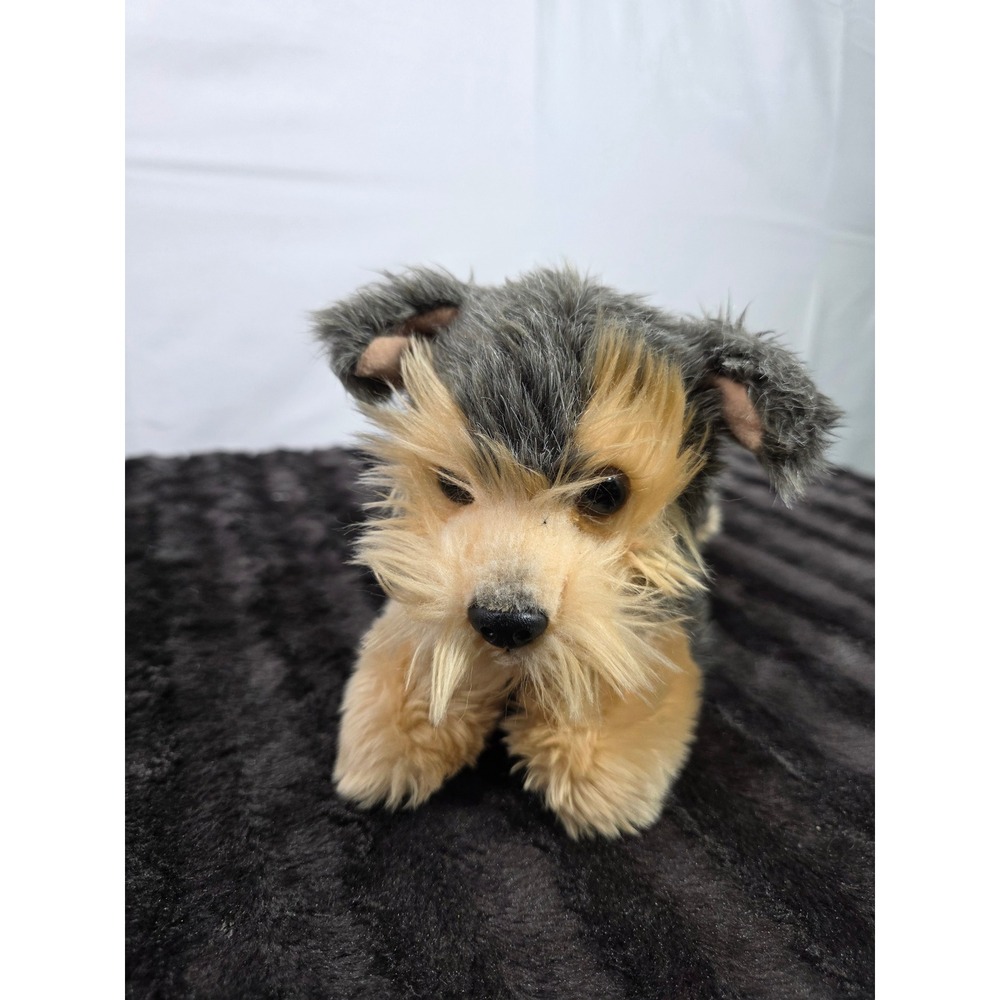 Aurora World Yorkie Puppy Plush Grey Tan Yorkshire Terrier Stuffed Animal Dog